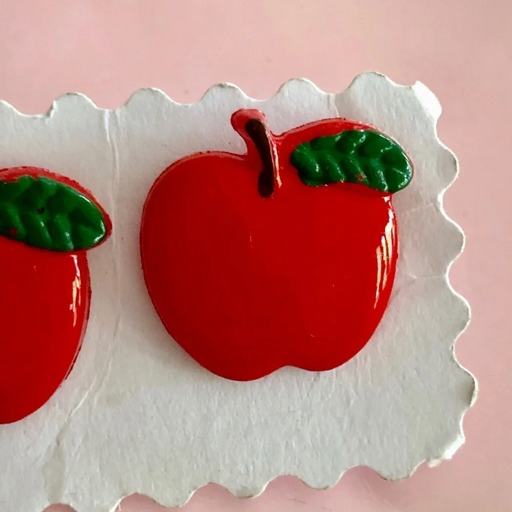 🍎 Lovely Red Apple STUD EARRINGS